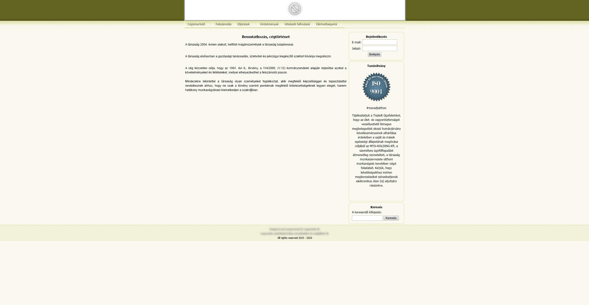 Régi weboldal - mtgholding.hu felújítás, korszerűsítés Régi weboldal - mtgholding.hu felújítás, korszerűsítés