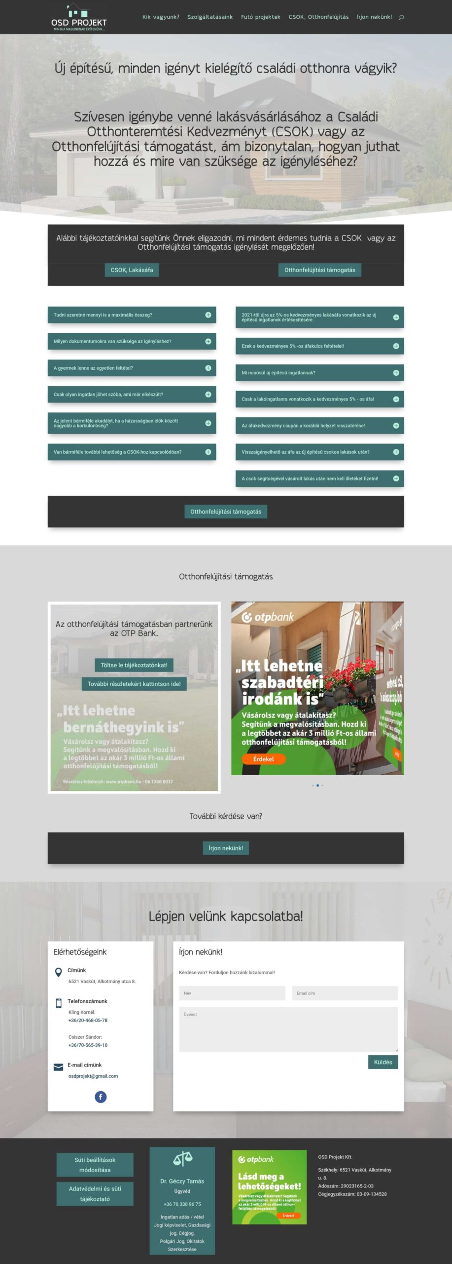 OSDProjekt.hu - új építőipari honlap készítés OSDProjekt.hu - új építőipari honlap készítés