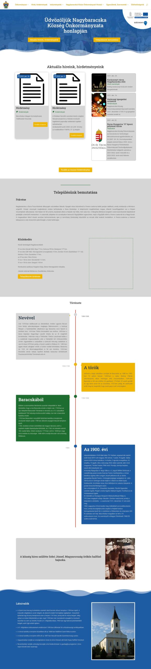 Nagybaracska.hu új önkormányzati weboldal